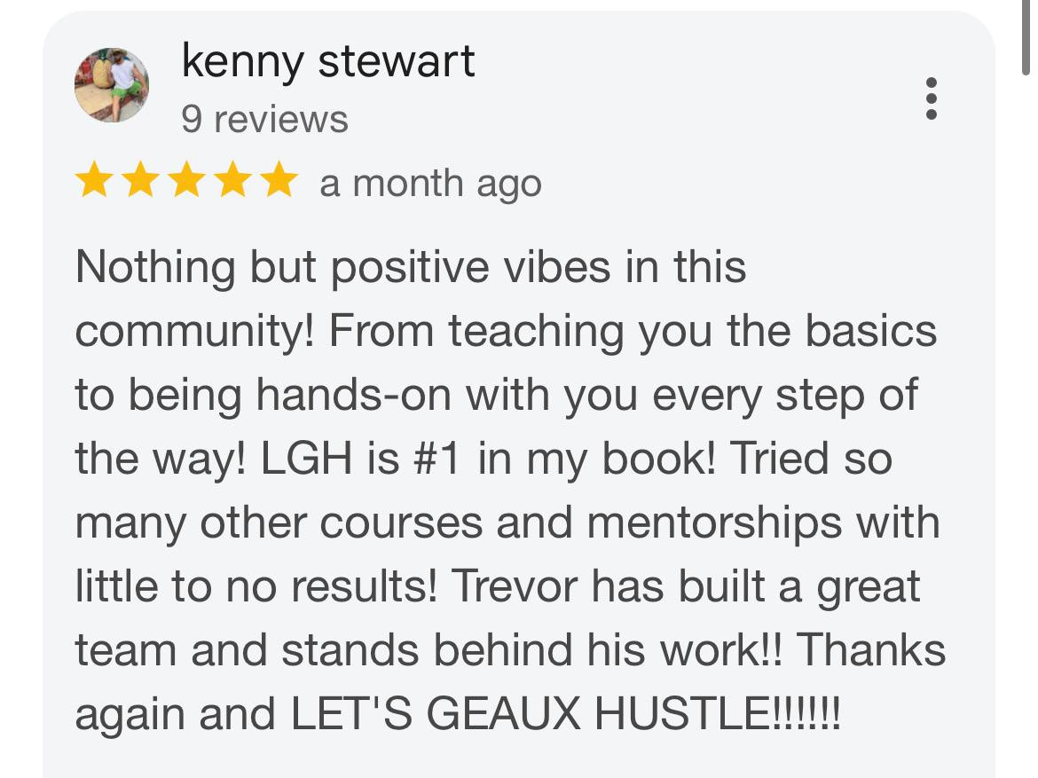 Kenny Stewart Google Review